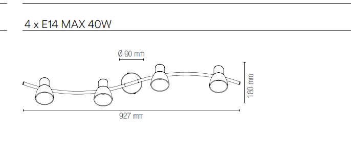 Spot in metallo con punti luce orientabili finitura in nikel spazzolato e diffusori in vetro bianco lampade E14 non incluse - immagine 9
