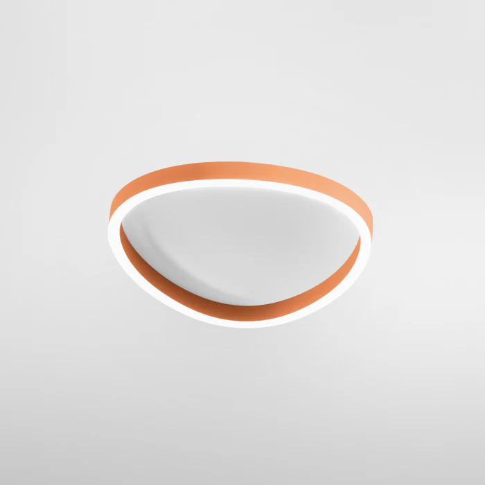 Plafoniera LED GEALUCE ECARIS – Forma a Goccia D.60 cm | 50W+10W CCT Dimmerabile | Alluminio e Silicone | 6 Colori - immagine 6