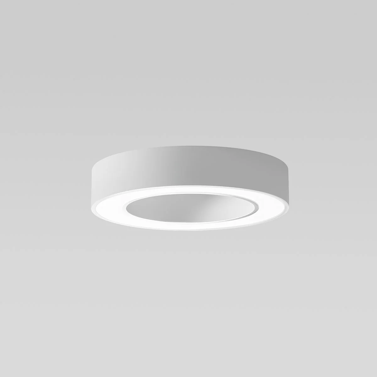 GEALUCE Plafoniera in alluminio satinato bianco-nero-oro. Diffusore in metacrilato bianco opale. LED FLOR P/P D.40CM - immagine 3
