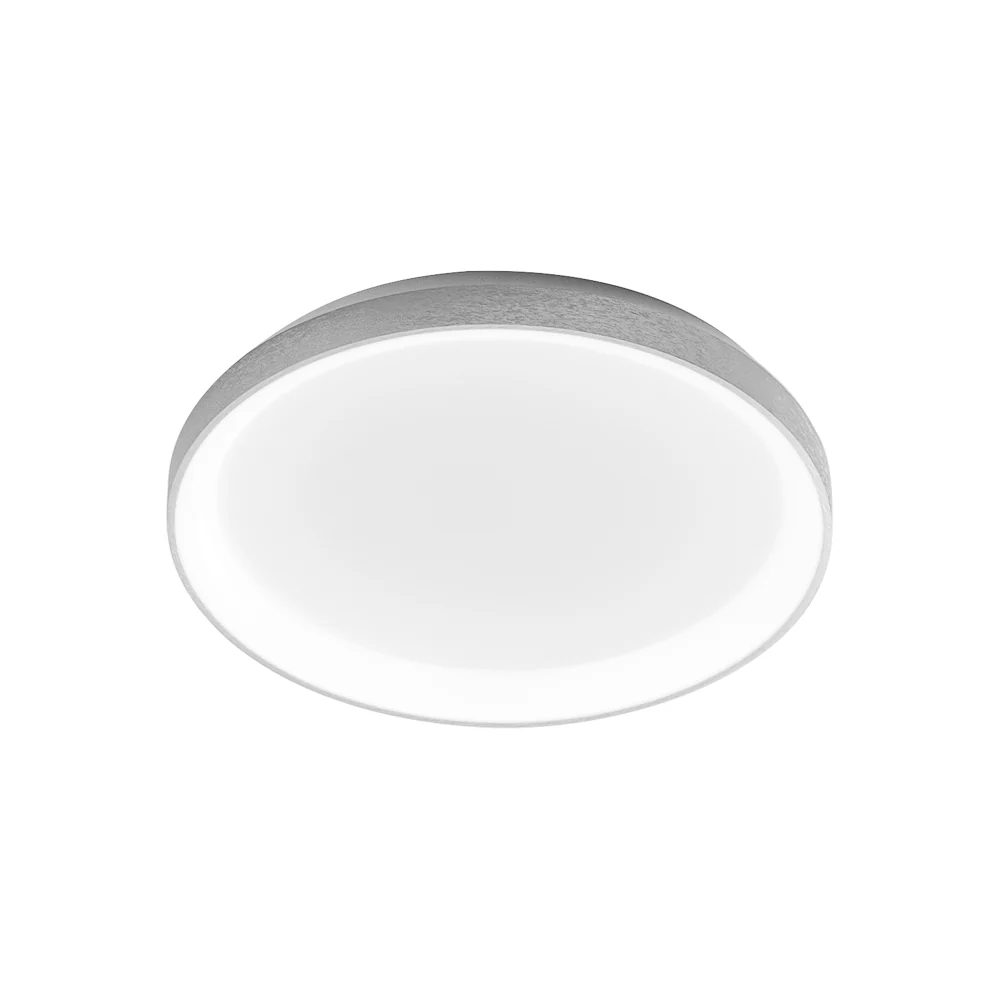 Plafoniera LED KRIZIA P/G – Alluminio Satinato Bianco, Nero o Oro | D.58cm | 50W Dimmerabile - immagine 3