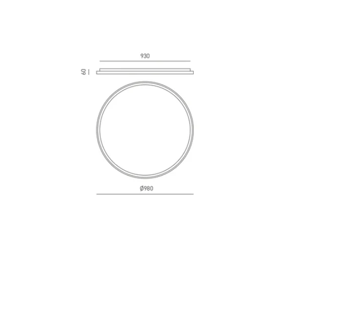 Plafoniera LED GEALUCE KRIZIA P/X – 80W 5800lm Dimmerabile | D.98 cm | Alluminio Satinato con Acrilico Opale | Bianco, Nero o Gold - immagine 6